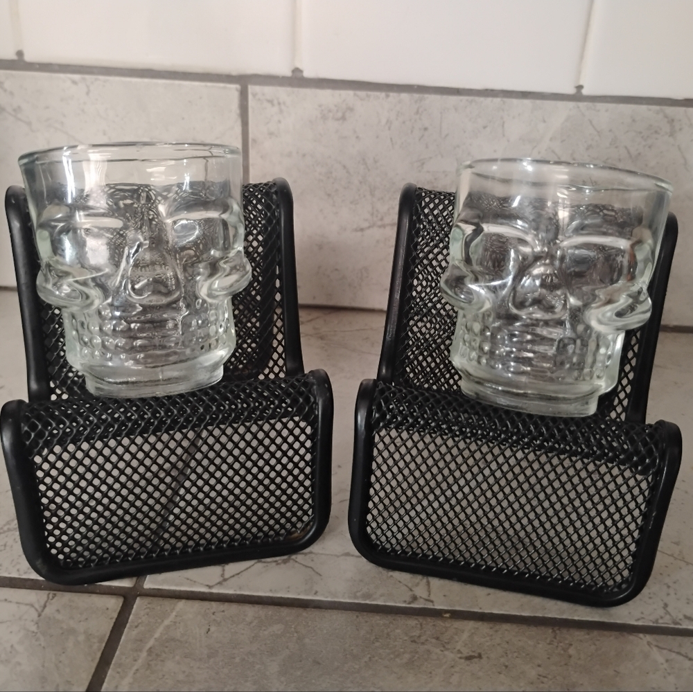 Skull Shot Glasses *Set Of Two* Collectible Barware
